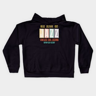 Miles Coltrane Chet - JAZZ - Timeless Cool Legends, Improvised History Kids Hoodie